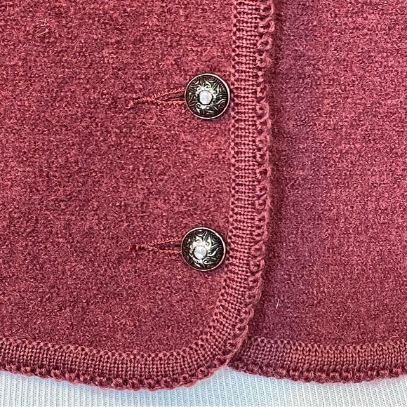 HOST PICK: EUC Geiger Tyrol vintage boiled wool rose jacket 38, US S - Picture 5 of 9